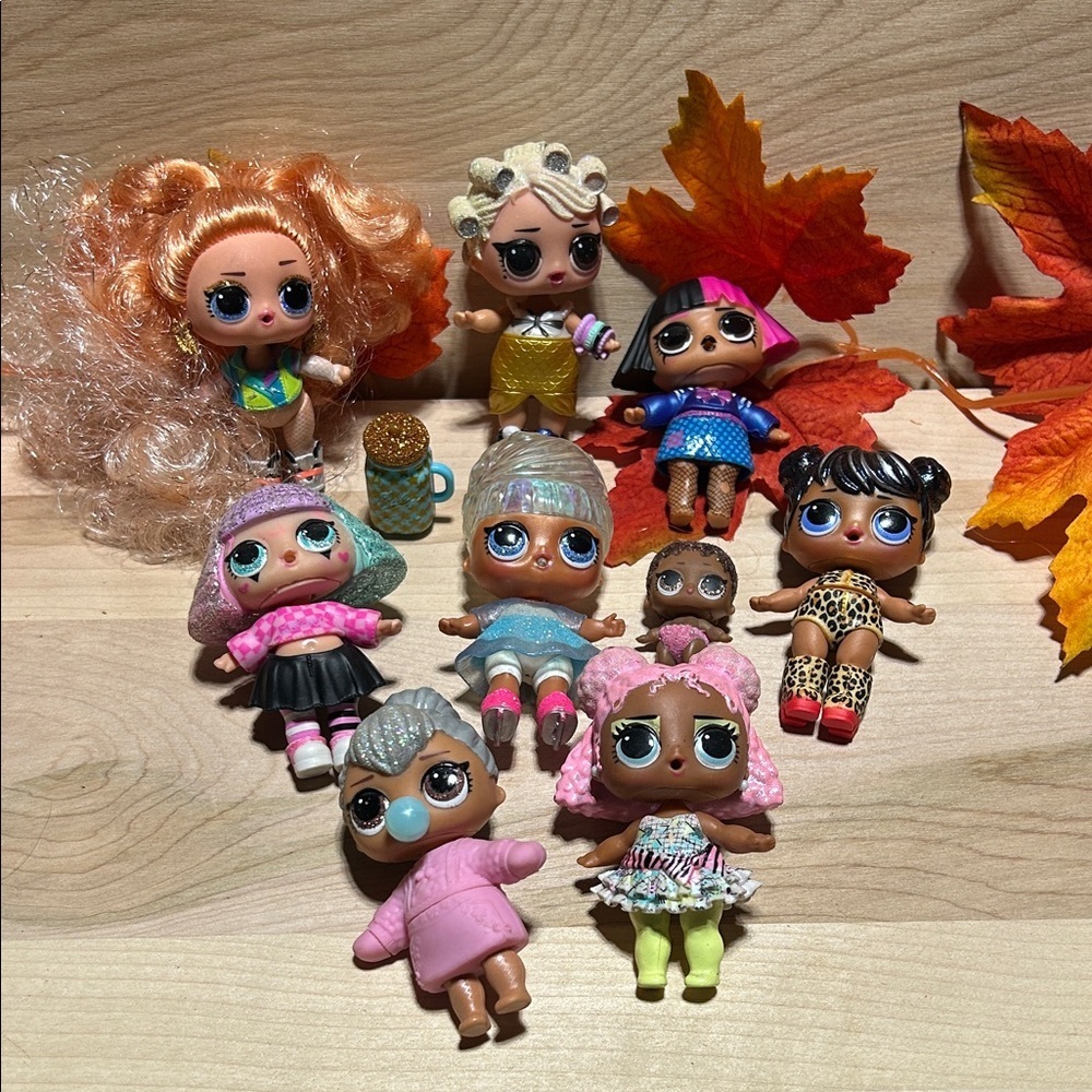 2016-2019 Mixed Lot of 9 LOL Dolls With Accessories Clothes MGM